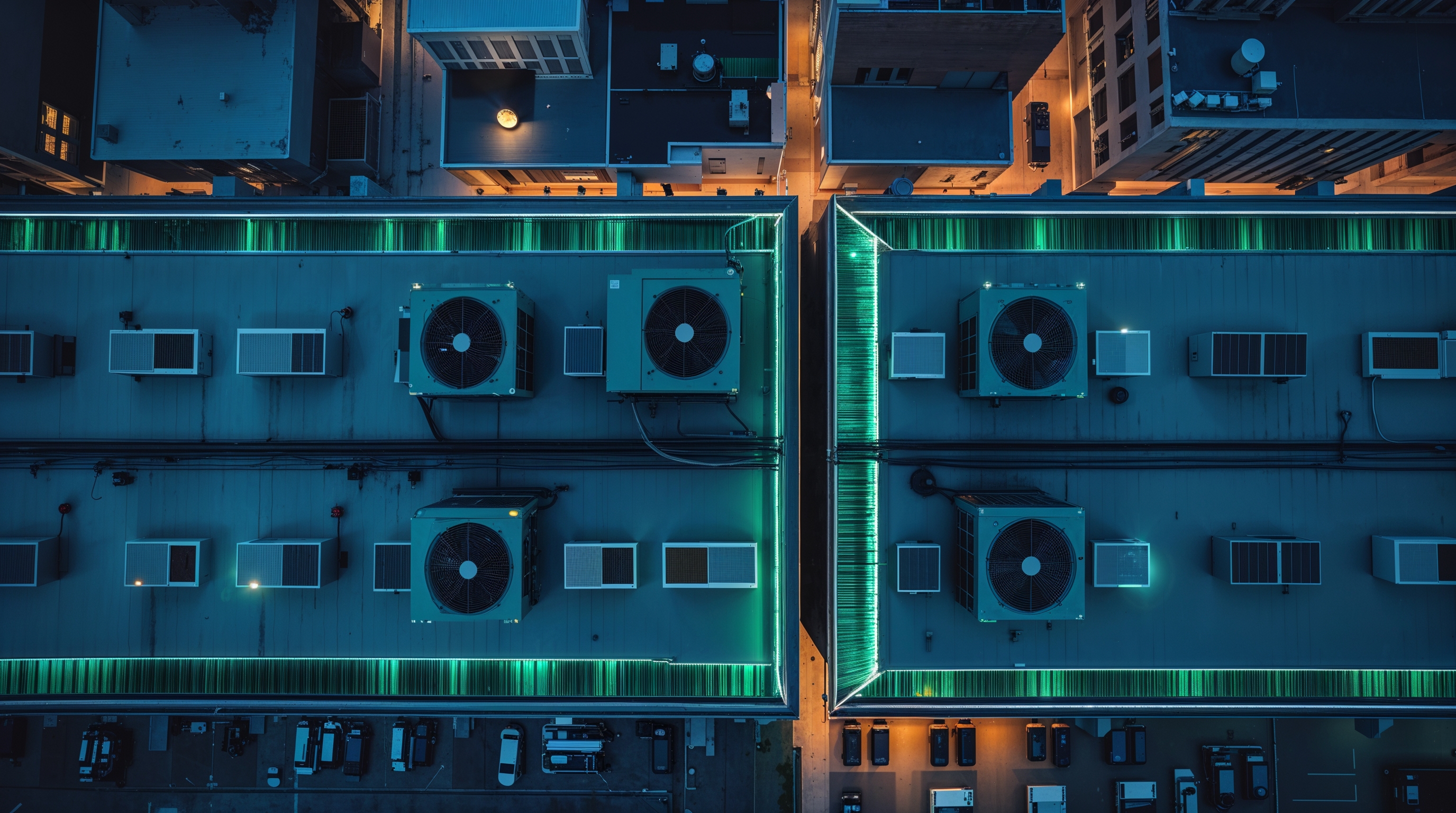 Jednostki HVAC na dachu budynku komercyjnego — przeglądy techniczne Wrocław